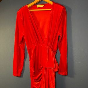 Red velvet sexy dress!